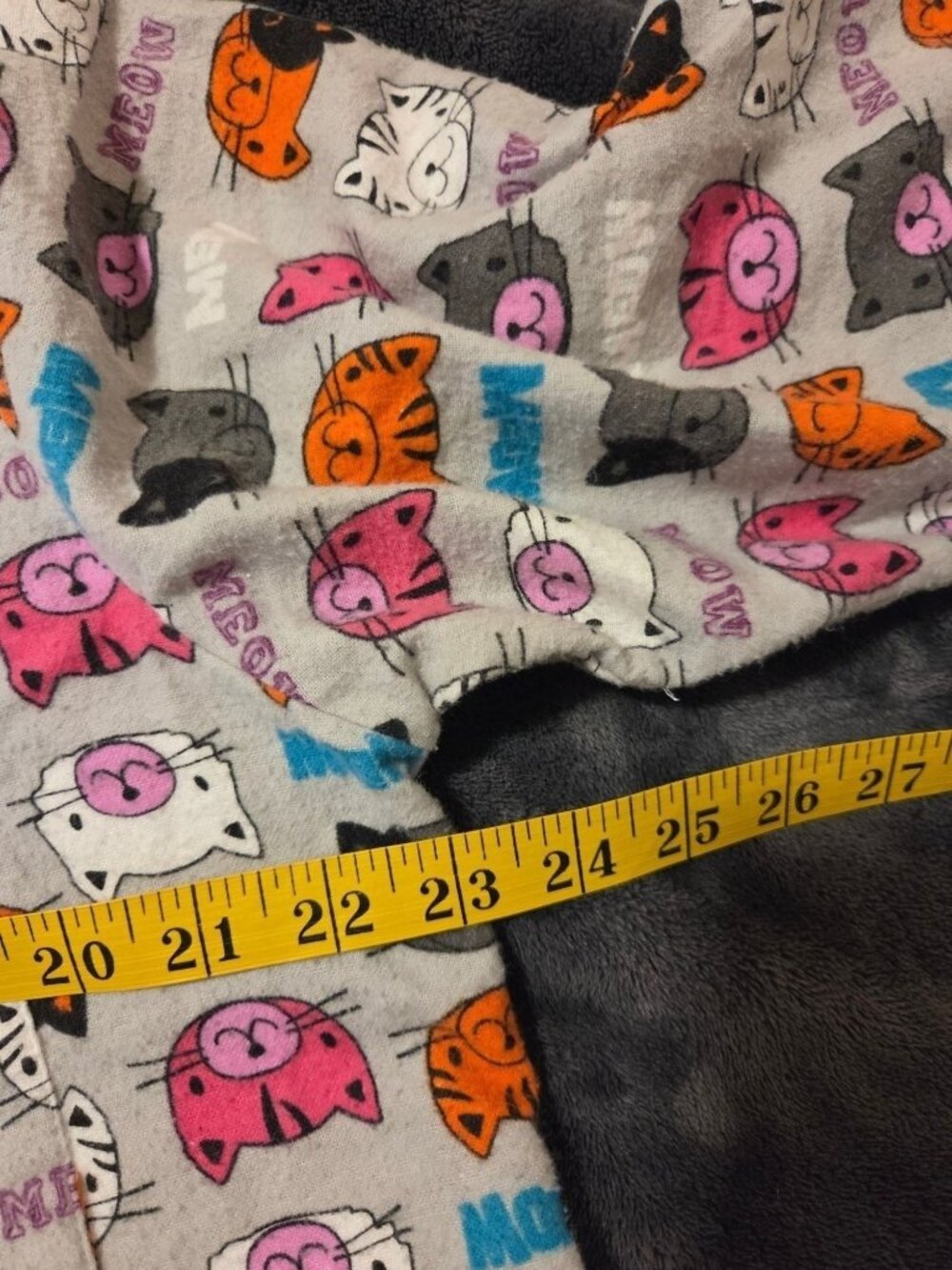 Joe Boxer Womens Cat Print Pajamas L Gray Button-Up Elastic Waist Pants Cotton - Picture 6 of 8
